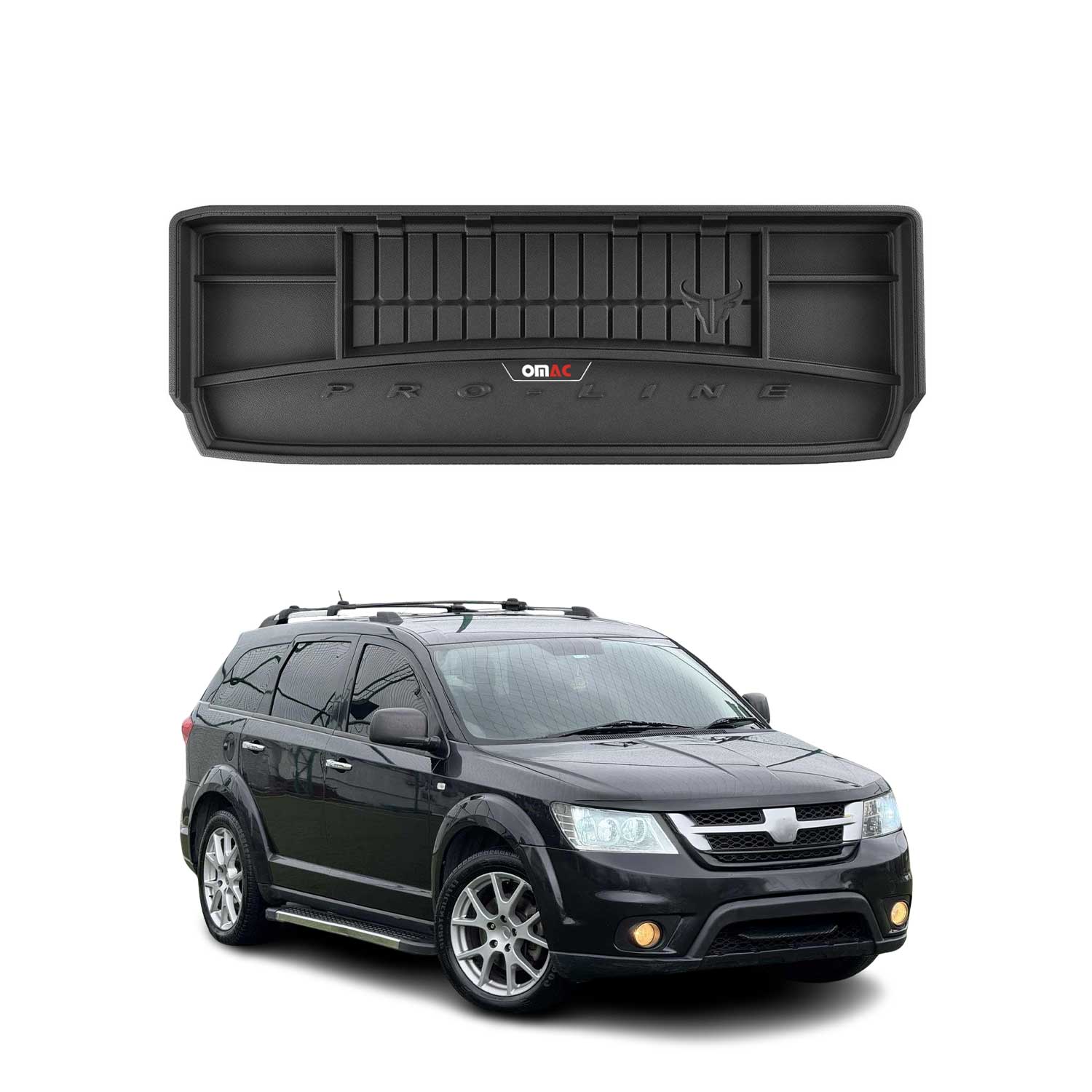 OMAC Premium Bandeja Maletero Alfombrilla para Fiat Freemont 2011-2015 7-Asiento