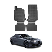 OMAC Alfombrillas De Coche para Alfa Romeo Giulia 2015-2026 Negro Goma 4Pza