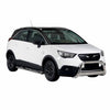 Par de Estribos Barras Laterales para Opel Crossland X 2017-2025 Plata Acero 2x