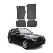 OMAC Alfombrillas De Coche para BMW X3 E83 2003-2010 Negro Goma 4Pza