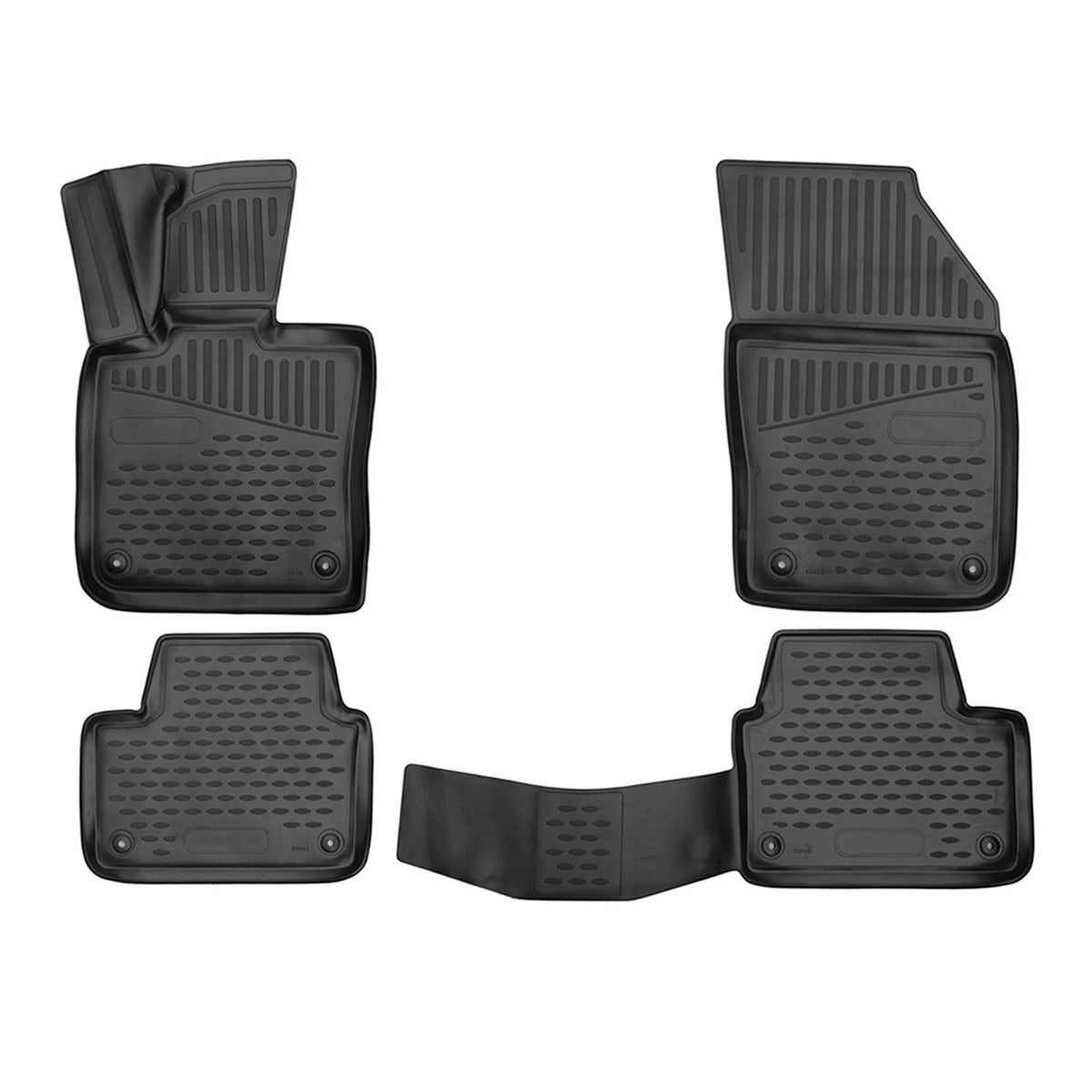 OMAC Alfombrillas De Coche para Volvo V60 2019-2025 Negro Goma TPE 4Pza
