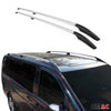 Rieles de Techo Coche para VW Caddy 2003-2020 L1 Plata Aluminio 2Pza