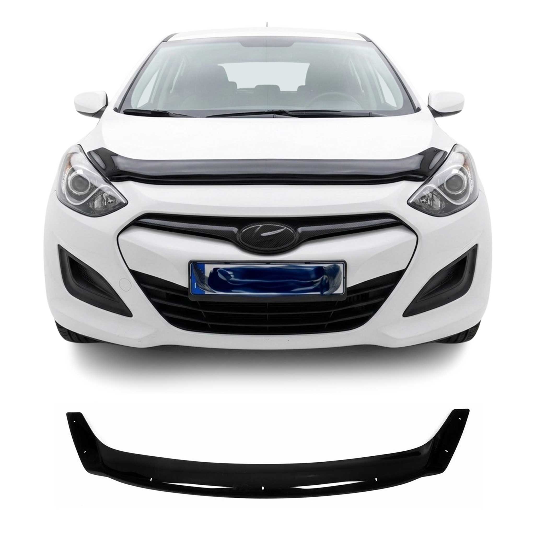 Deflector de Capó para Hyundai i30 2012-2017 Oscuro Brillante Acrílico