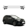 Menabo Barras de Techo Coche Barra para Nissan X-Trail T32 2013-2019 Gris Alu 2x