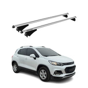 Menabo Barras de Techo Coche Baca para Chevrolet Trax 2017-2024 Gris Aluminio 2x
