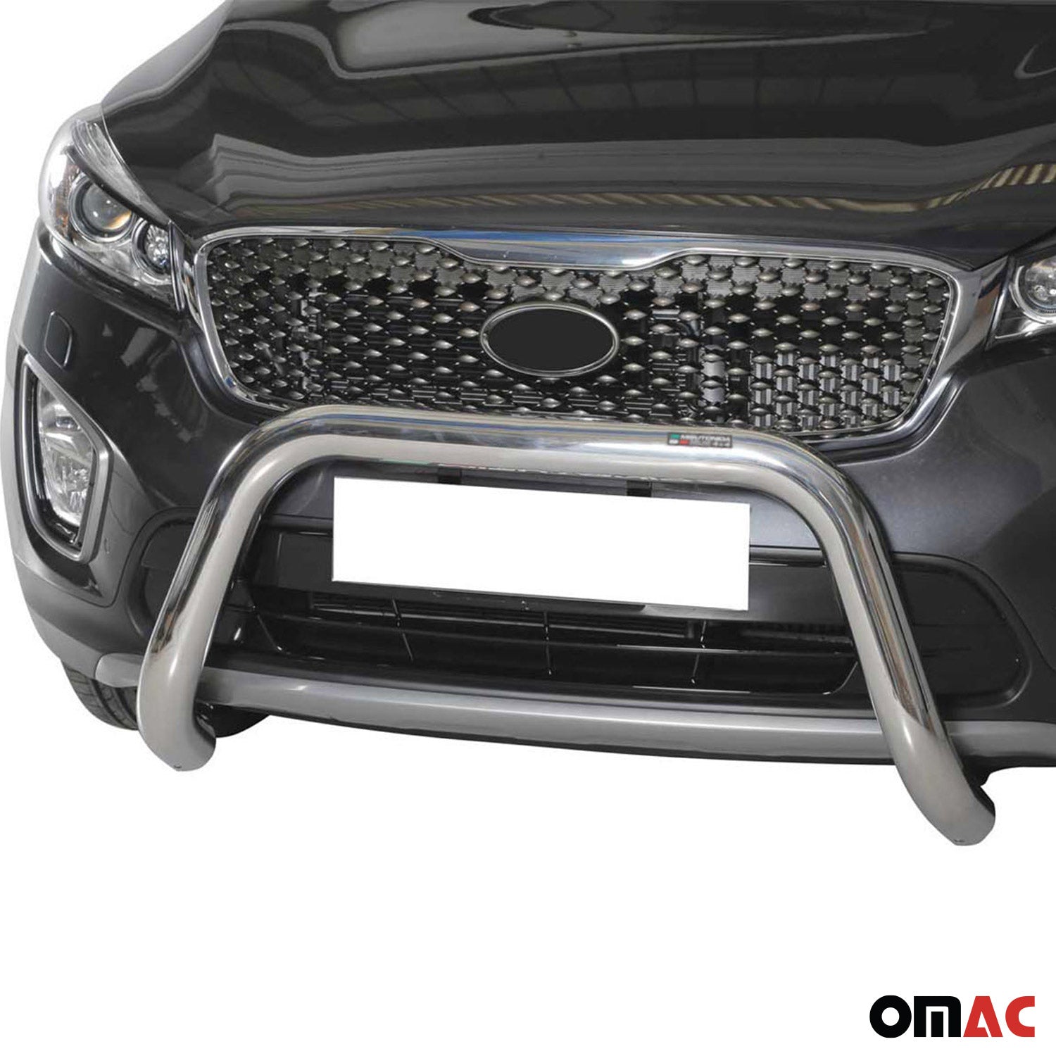 Bull Barra Frontal para Kia Sorento 2014-2017 Plata Brillante Acero 1Pza