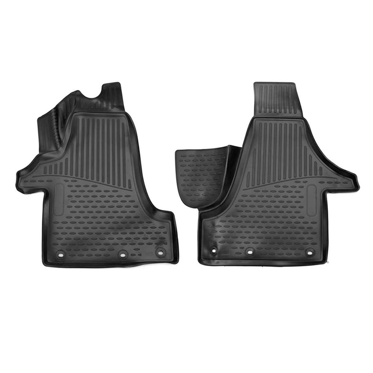 OMAC Alfombrillas De Coche para VW Transporter T6 2015-2021 Negro Goma TPE 2Pza