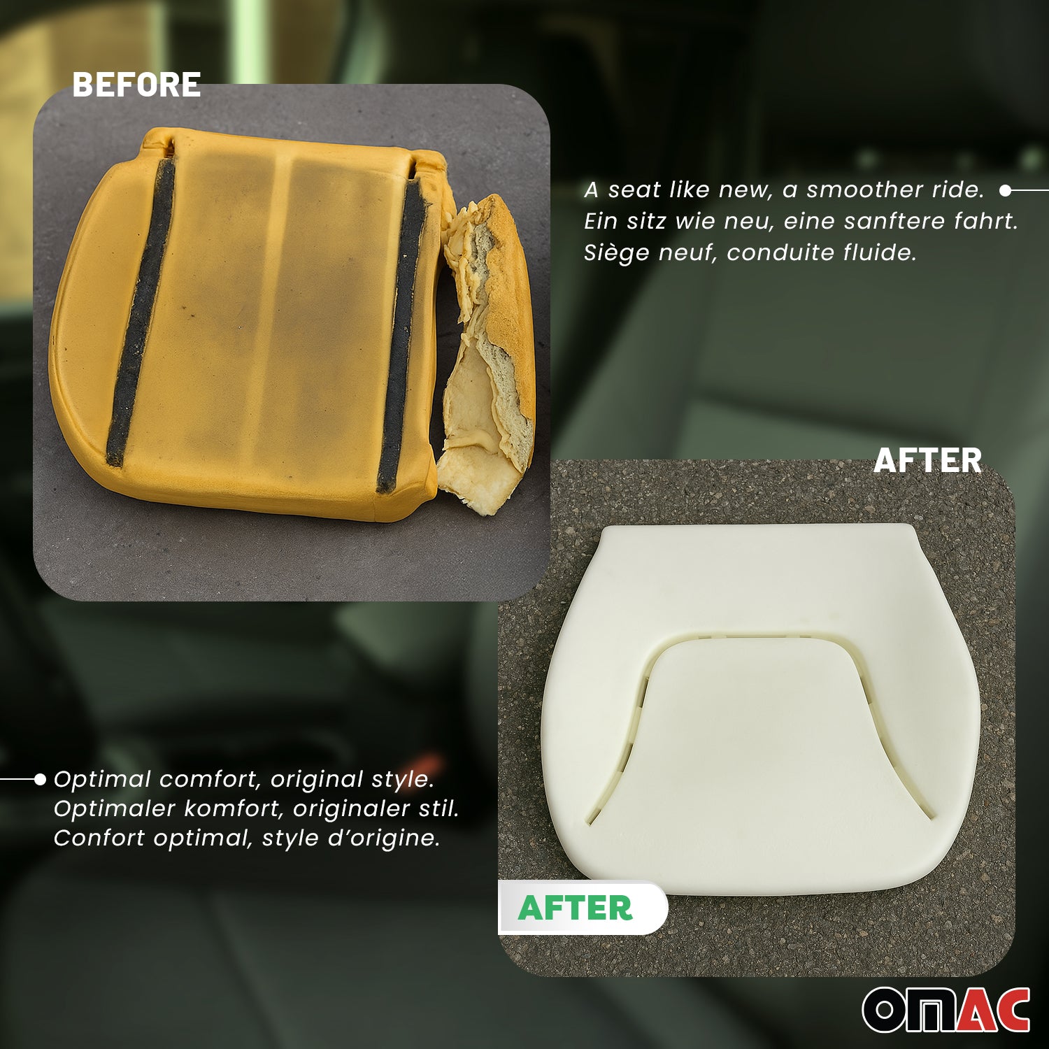 Almohadilla de asiento para Mercedes Sprinter W906 2006-2018