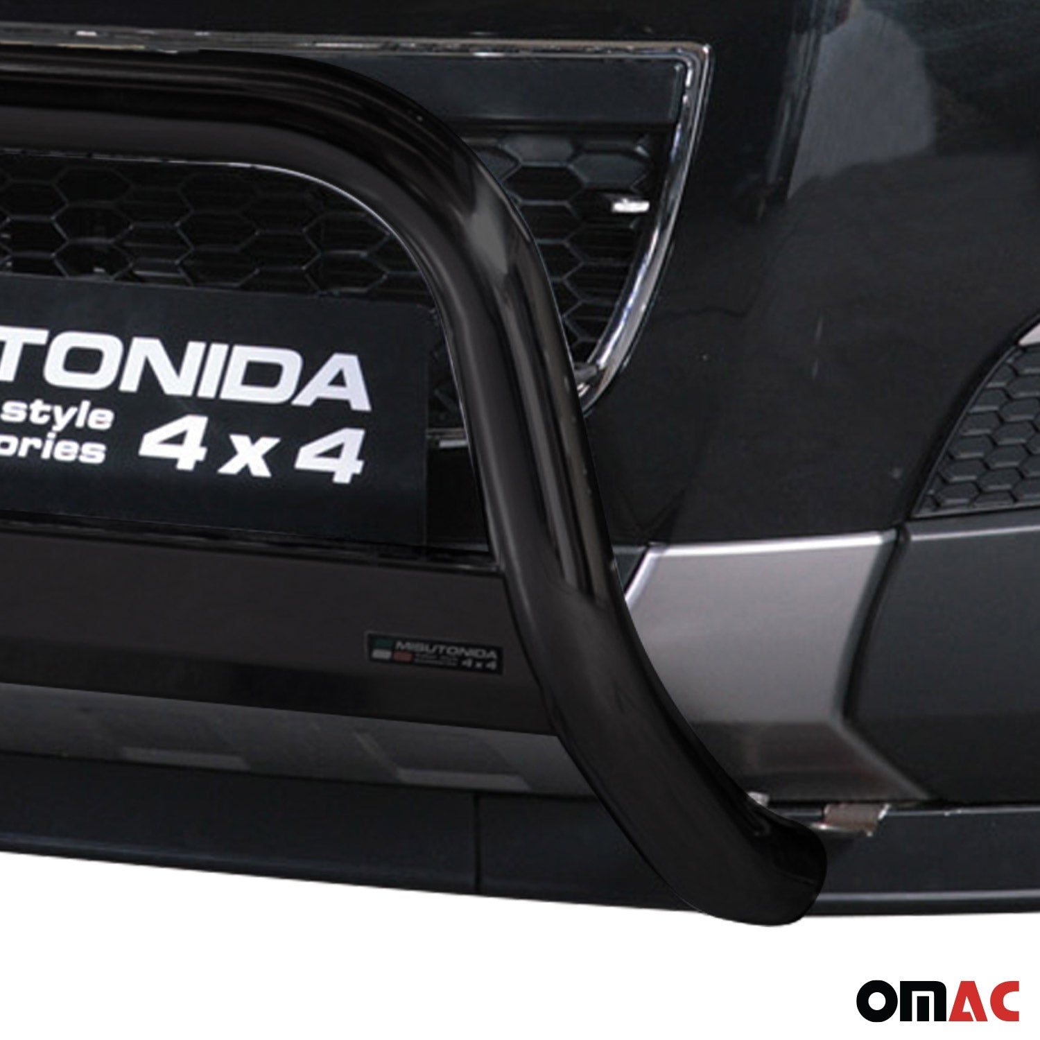 Bull Barra Frontal para Chevrolet Captiva 2011-2016 Negro Brillante Acero 1Pza