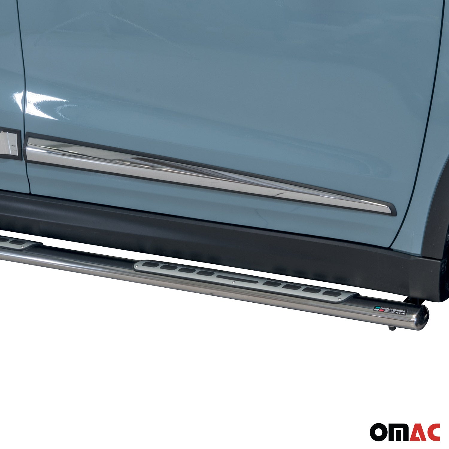 Par de Estribos Barras Laterales para Suzuki Vitara 2019-2025 Plata Acero 2x