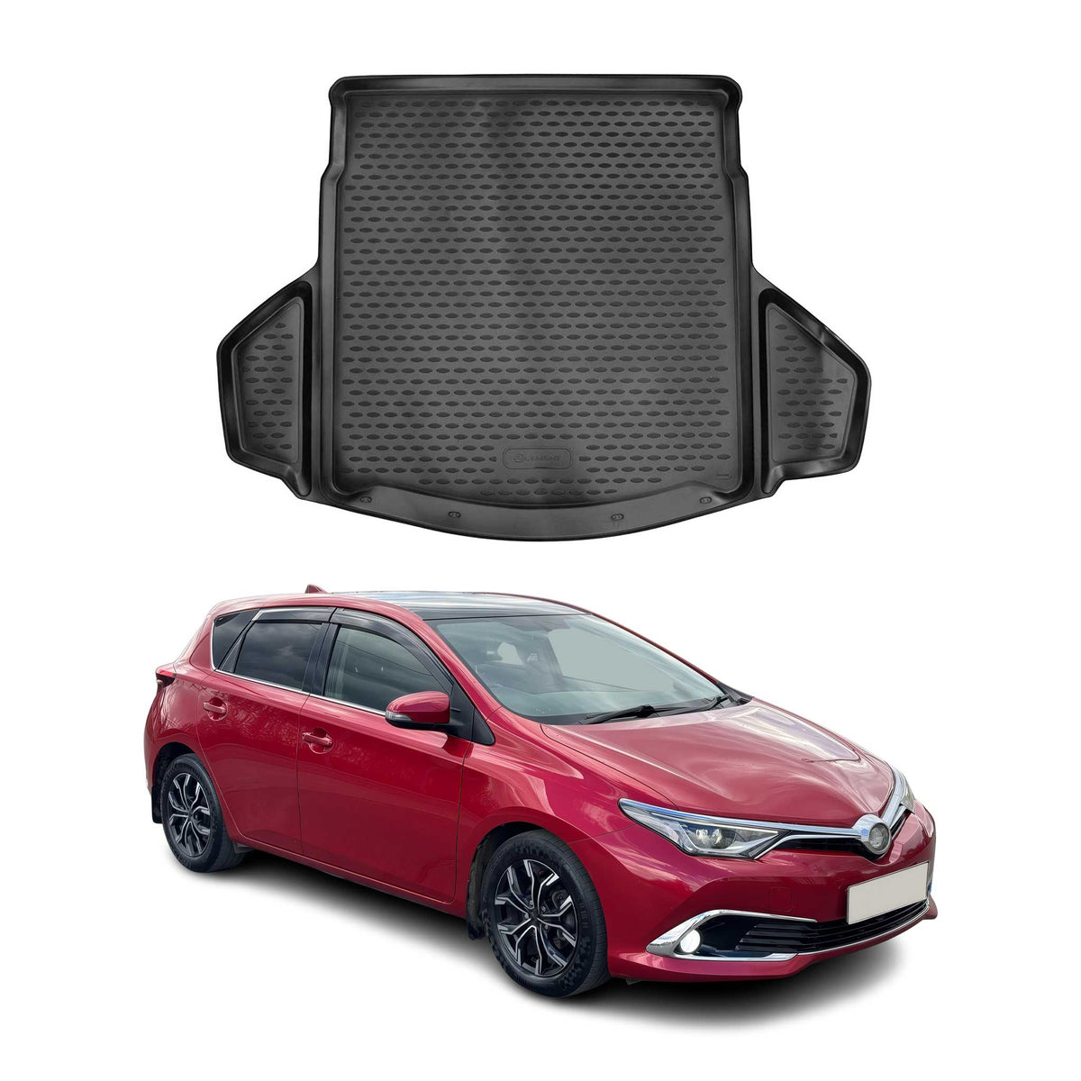 OMAC Bandeja Maletero Alfombrilla para Toyota Auris Familiar 2012-2015 Negro TPE