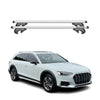 Menabo Barras de Techo Coche Barra para Audi A4 B9 2015-2020 Gris Aluminio 2Pza