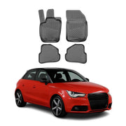 OMAC Alfombrillas De Coche para Audi A1 Sportback 2010-2018 Negro Goma TPE 4Pza