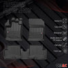 OMAC Premium Alfombrillas De Coche para Dacia Lodgy 2012-2024 Negro TPE Goma 3x