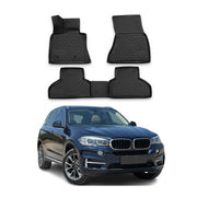 OMAC Alfombrillas De Coche para BMW X5 F15 F85 2013-2018 Negro Goma TPE 4Pza