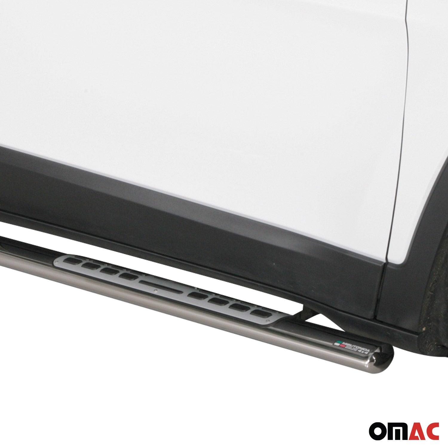 Par de Estribos Barras Laterales para Jeep Cherokee 2013-2018 Plata Acero 2x