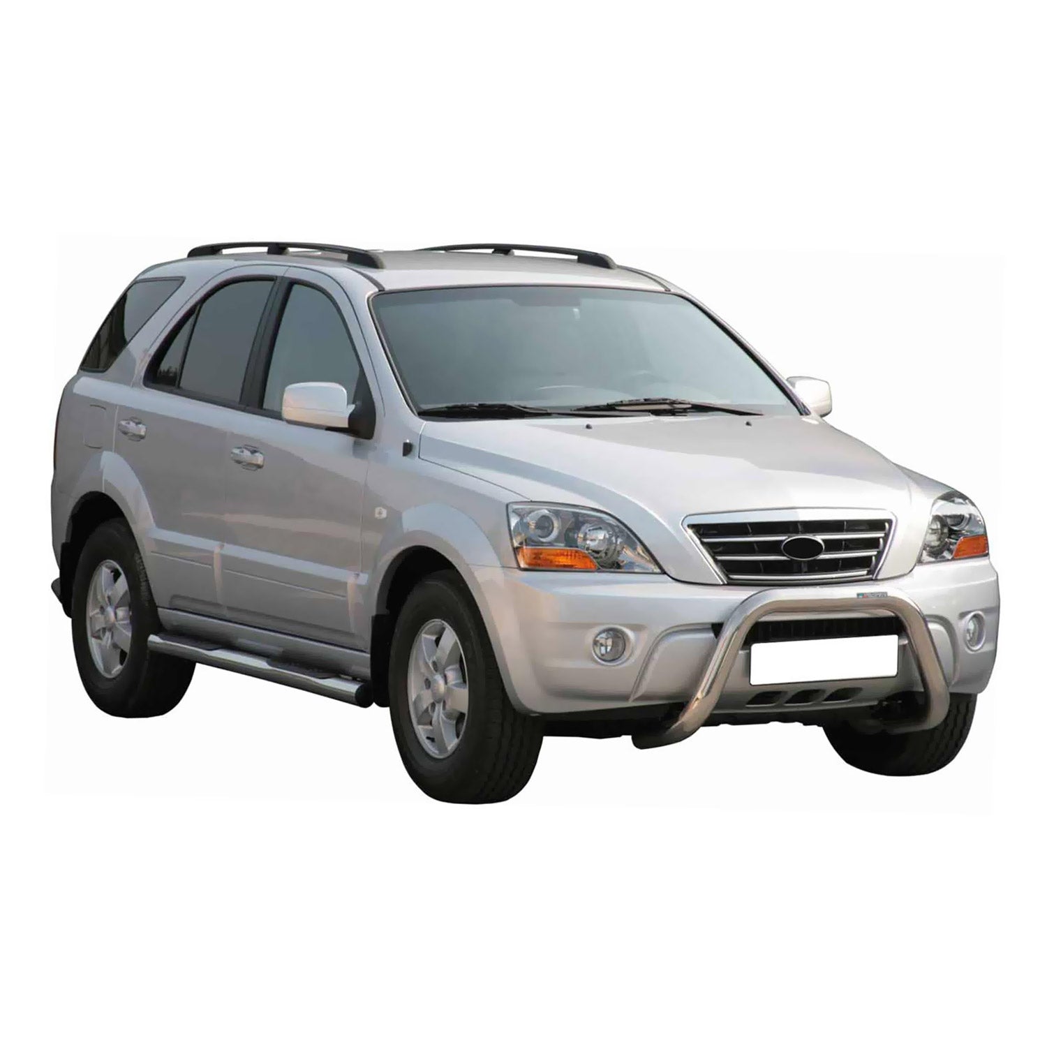 Bull Barra Frontal para Kia Sorento 2006-2009 Plata Brillante Acero 1Pza