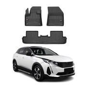 OMAC Premium Alfombrillas De Coche para Peugeot 3008 2016-2024 Negro TPE Goma 4x