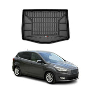OMAC Premium Bandeja Maletero Alfombrilla para Ford C-Max 2010-2019 Negro TPE