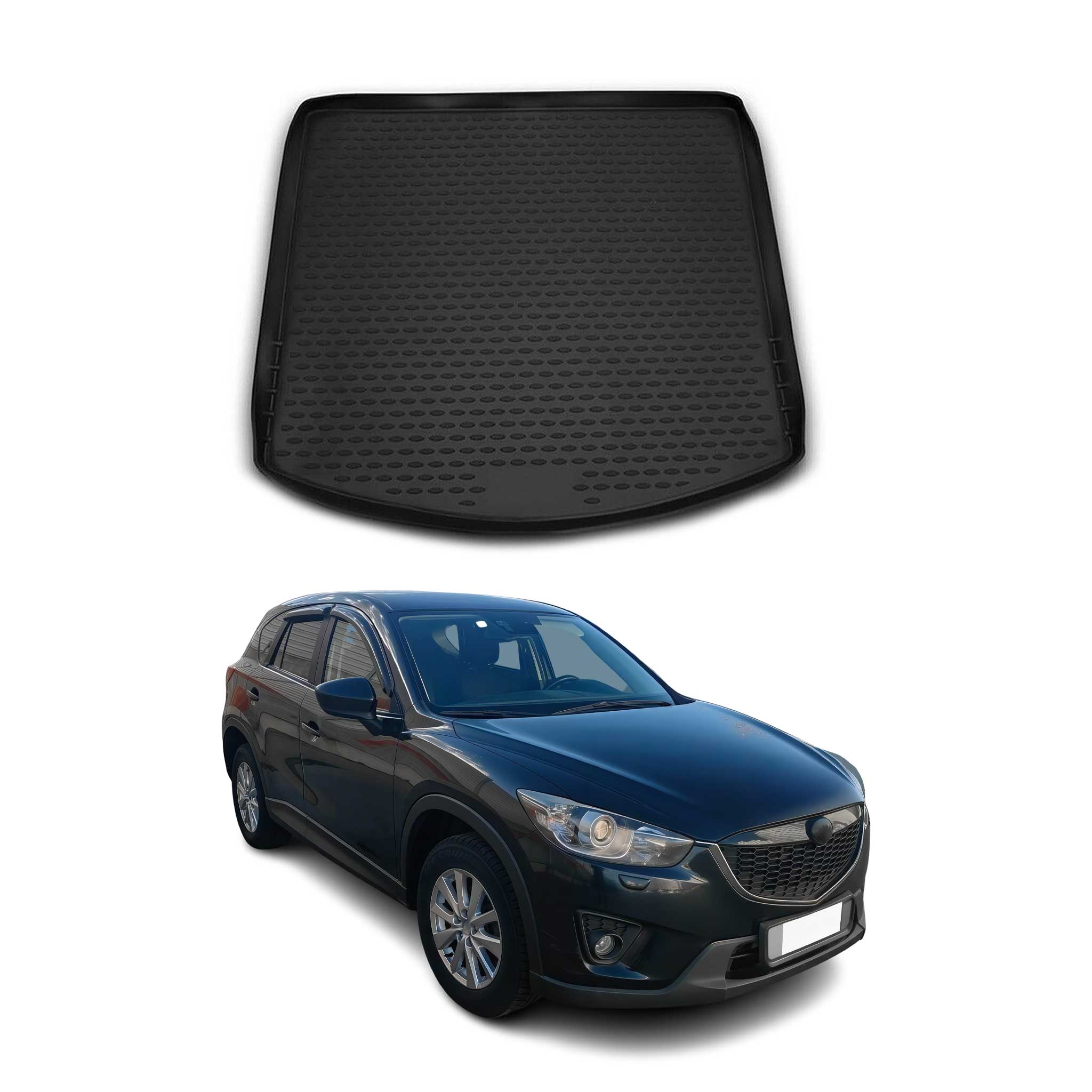 OMAC Bandeja Maletero Alfombrilla para Mazda CX-5 2012-2017 Negro Goma TPE 1Pza