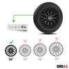 Sparco Roma Tapacubos 14 Pulgadas Universal Negro ABS Plástico