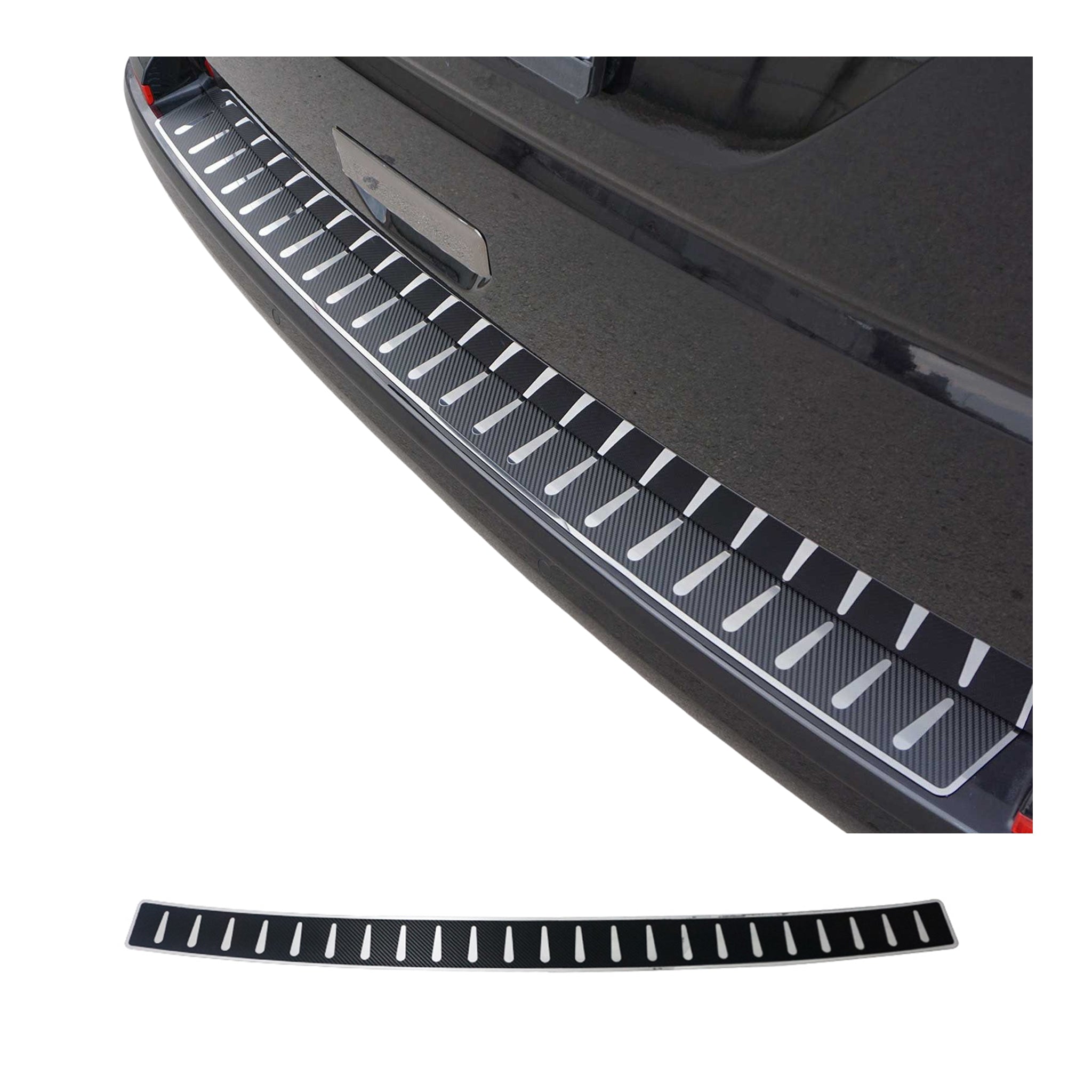 Protector Parachoques para VW T6 T6.1 Transporter 2015-24 Acabado Carbono Acero