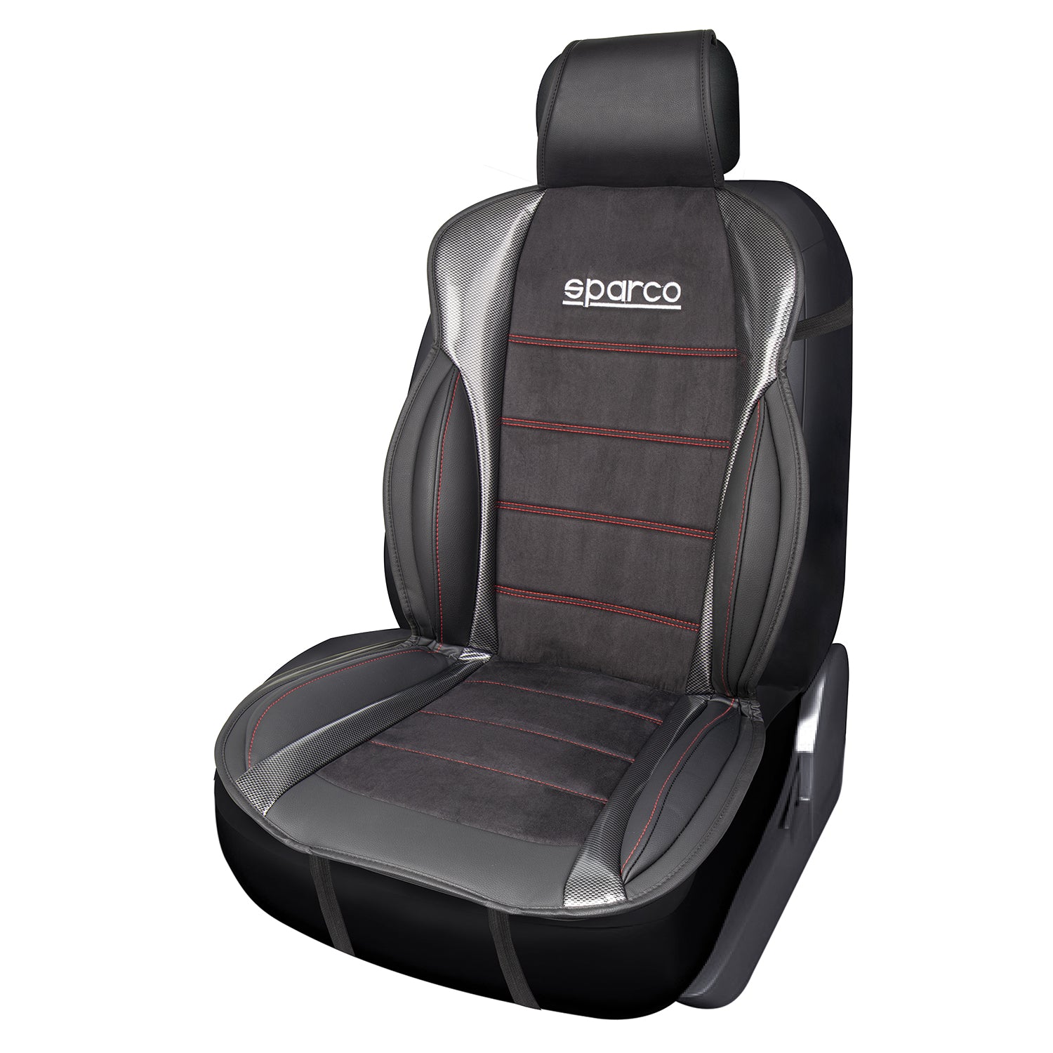 Sparco Funda de Asiento para Automóvil Universal Negro Gris
