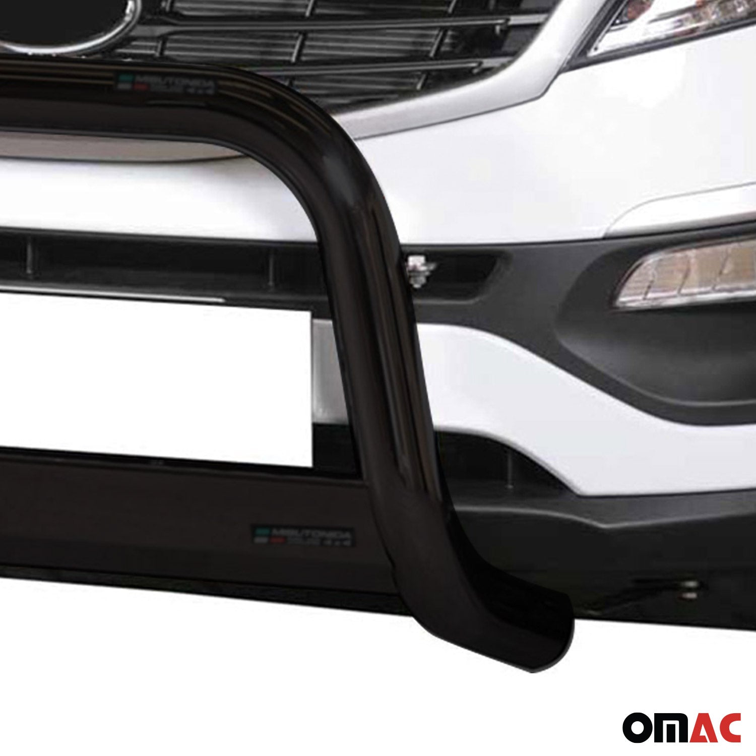Bull Barra Frontal para Kia Sportage 2010-2015 Negro Brillante Acero