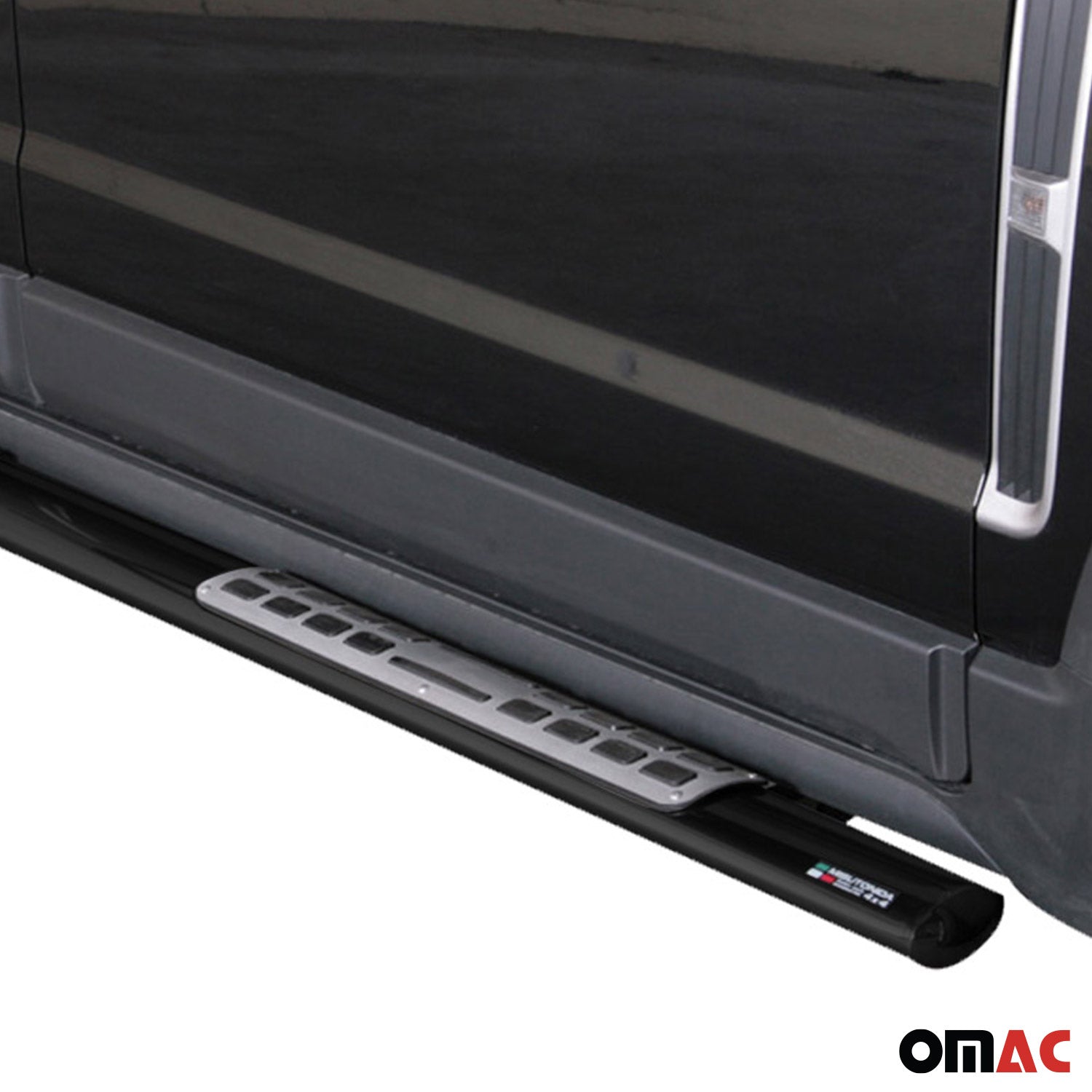 Par de Estribos Barras Laterales para Opel Antara 2011-2015 Negro Acero