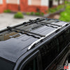 Barras de Techo Baca para VW Caddy 2003-2020 Negro Aluminio 2Pza
