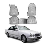 OMAC Alfombrillas De Coche para Mercedes W210 1995-2002 Gris Goma TPE 4Pza