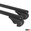 Aluminio Barras de Techo Coche Barra Universal Negro Aluminio 2Pza