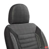 Funda de Asiento para Peugeot Partner 2019-2025 Gris Tono Medio Polialgodón 1Pza