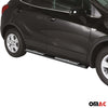 Par de Estribos Barras Laterales para Opel Mokka 2012-2016 Negro Brillante Acero