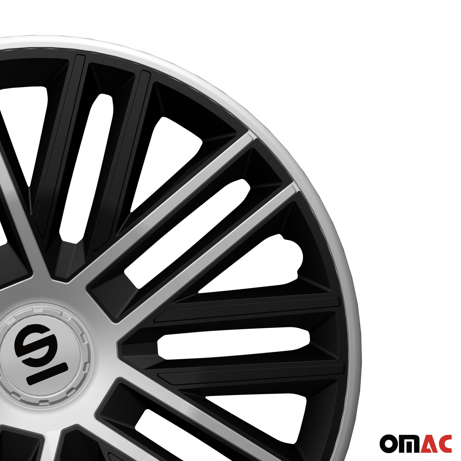 Sparco Bergamo Tapacubos 16" pulgadas Universal Negro Plata ABS Plástico