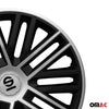 Sparco Bergamo Tapacubos 16" pulgadas Universal Negro Plata ABS Plástico