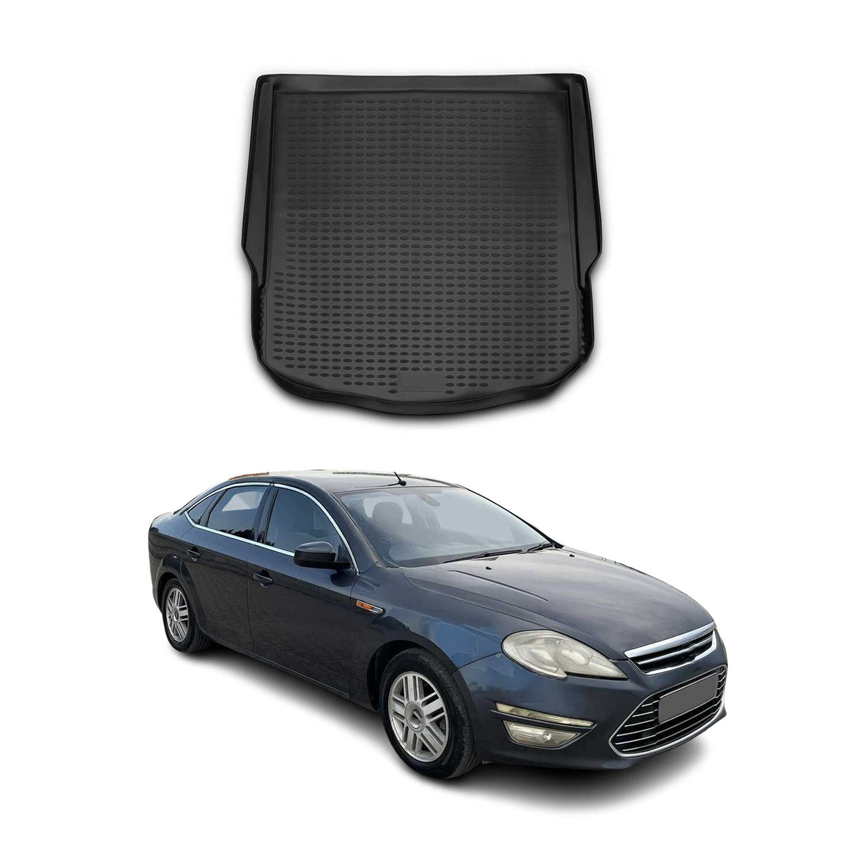 OMAC Bandeja Maletero Alfombrilla para Ford Mondeo IV Liftback 2007-2014 Negro