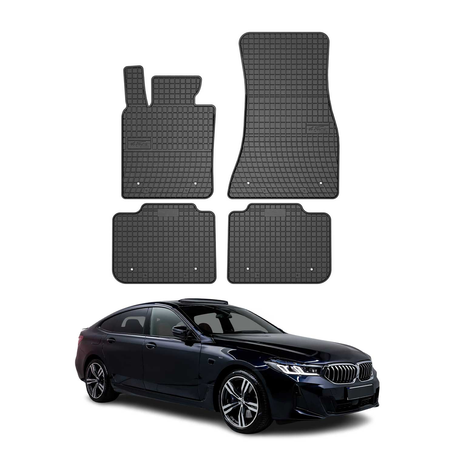 OMAC Alfombrillas De Coche para BMW Serie 6 G32 Grand Turismo 2017-2025 Goma 4x
