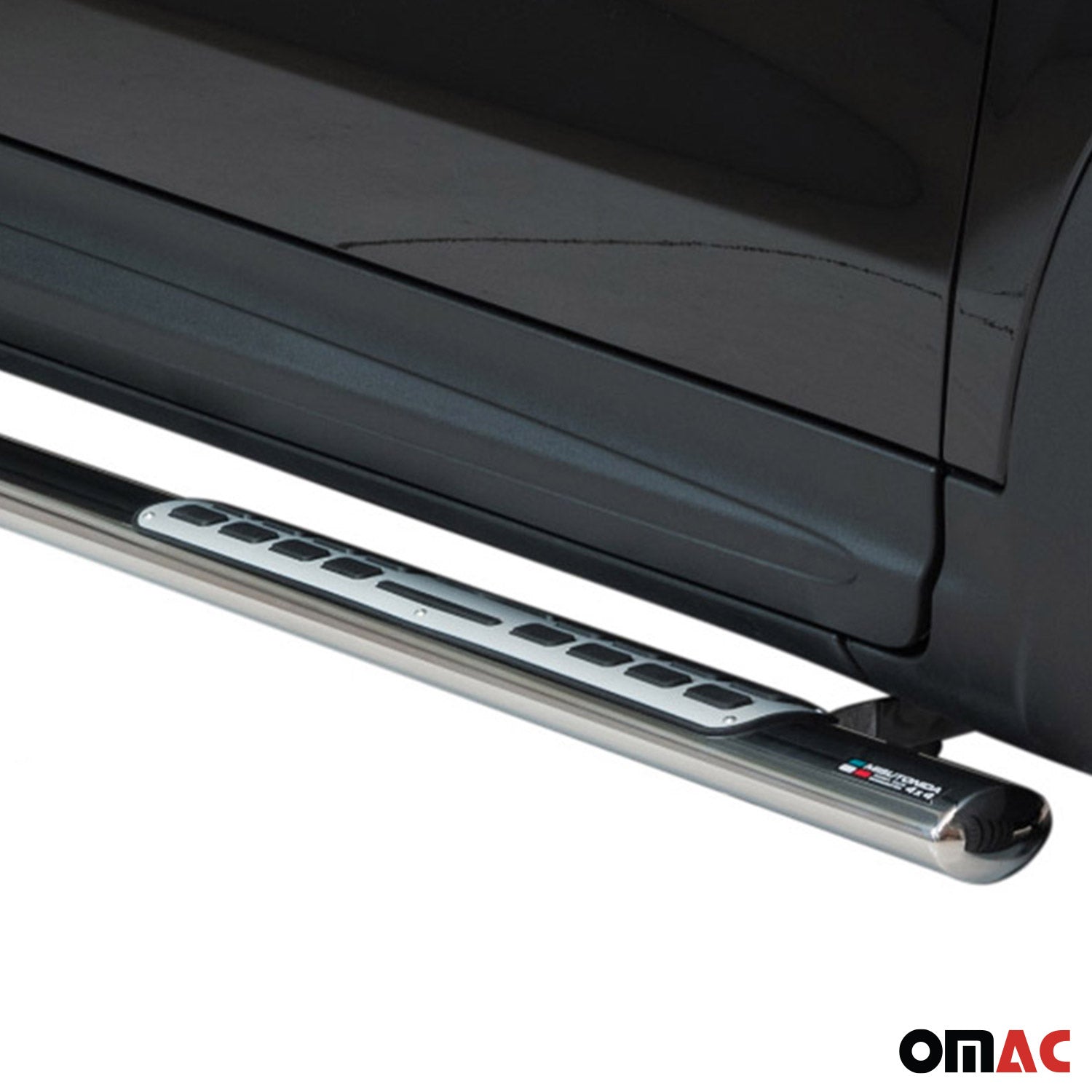 Par de Estribos Barras Laterales para Fiat 500X 2014-2018 Plata Acero 2x