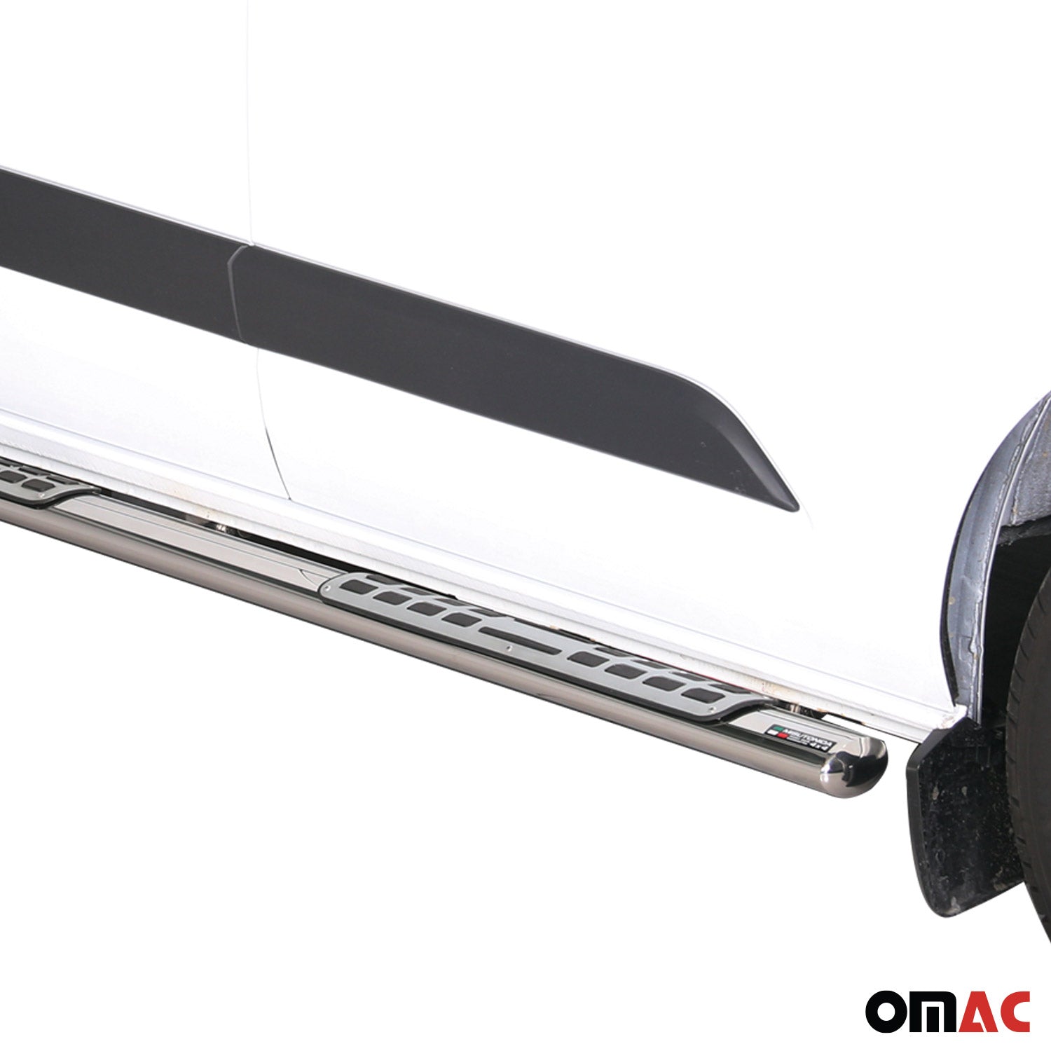 Estribos Barras Laterales para Ford Transit Custom L1 2013-2017 Plata Acero