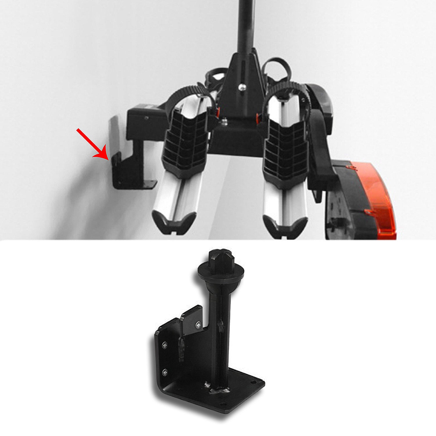 Menabo Percha de Pared para Bicicletas Garaje Gancho Universal Negro Acero