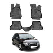 OMAC Alfombrillas De Coche para Audi A3 8P1 8PA Sportback 2003-13 Negro Goma 4x