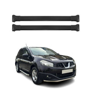 Barras de Techo Baca para Nissan Qashqai J10 2006-2014 Negro Aluminio 2Pza
