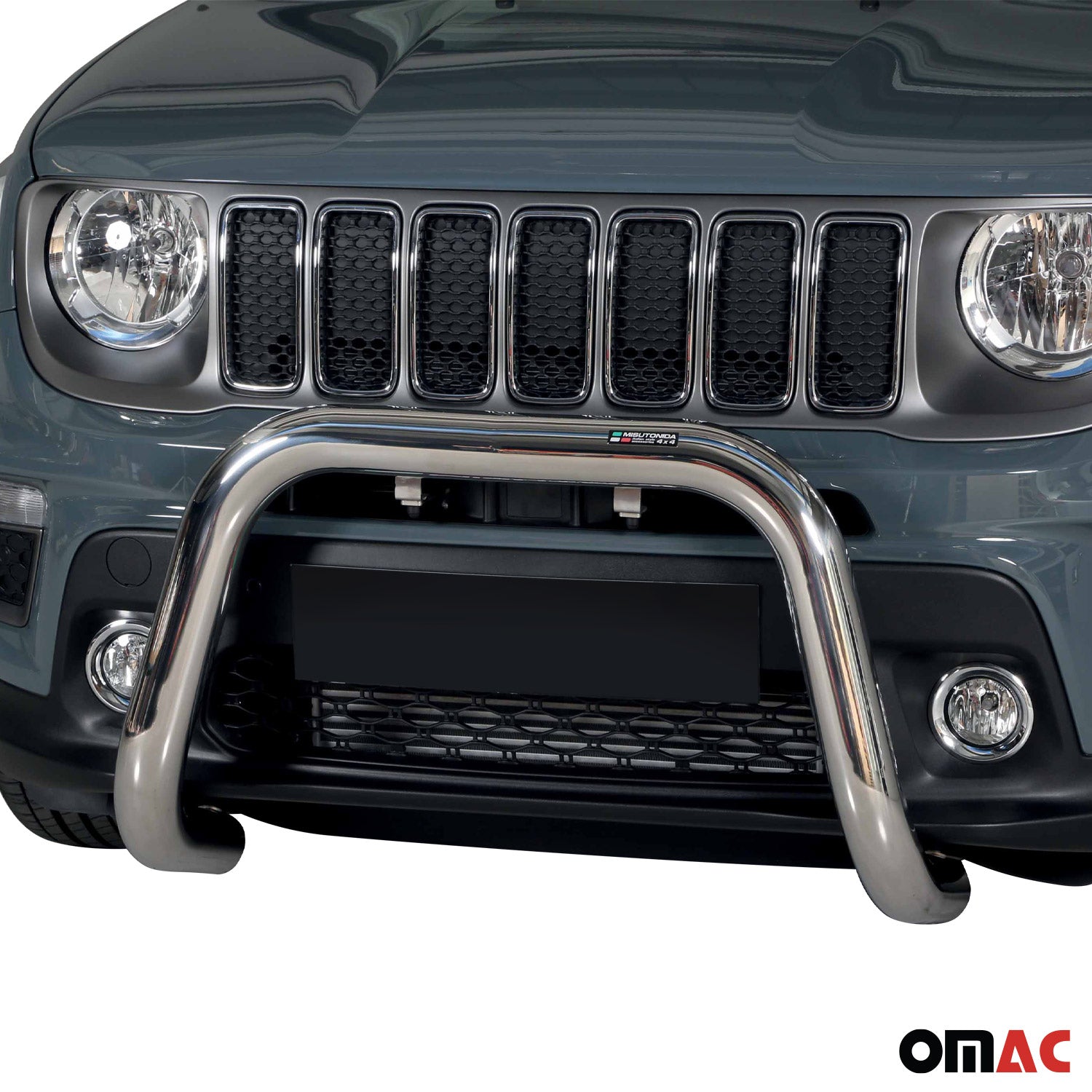 Bull Barra Frontal para Jeep Renegade 2018-2022 Plata Acero