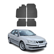 OMAC Alfombrillas De Coche para Saab 9-3 2002-2011 Negro Goma 4Pza