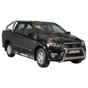 Estribos Barras Laterales para Ssangyong Actyon Sports 2012-2018 Plata Acero