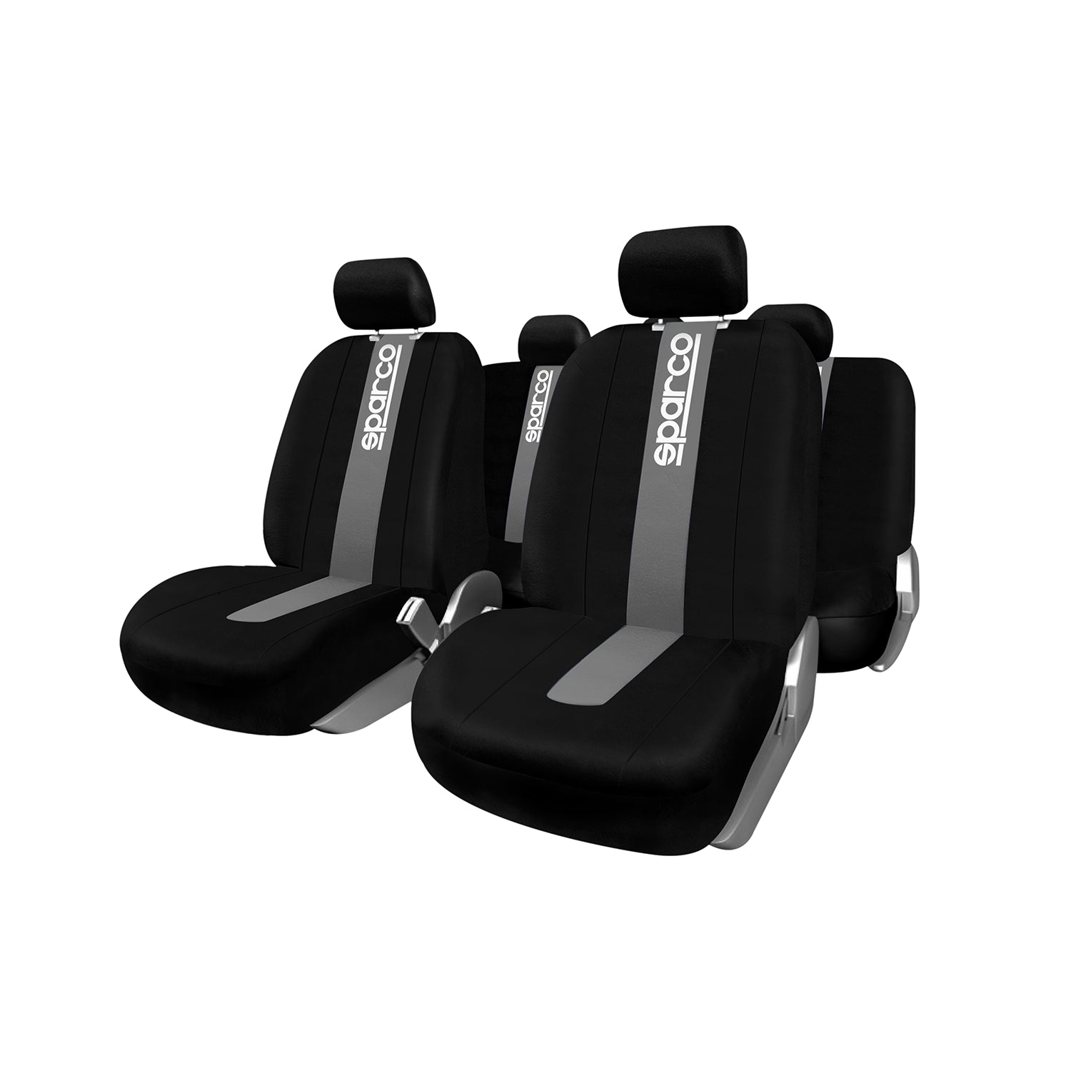 Sparco Funda de Asiento Universal Gris Negro Delantero Trasero