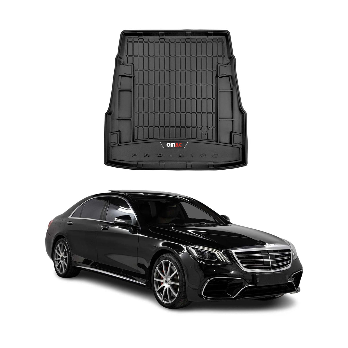 OMAC Premium Bandeja Maletero Alfombrilla para Mercedes S Class W222 2013-2020