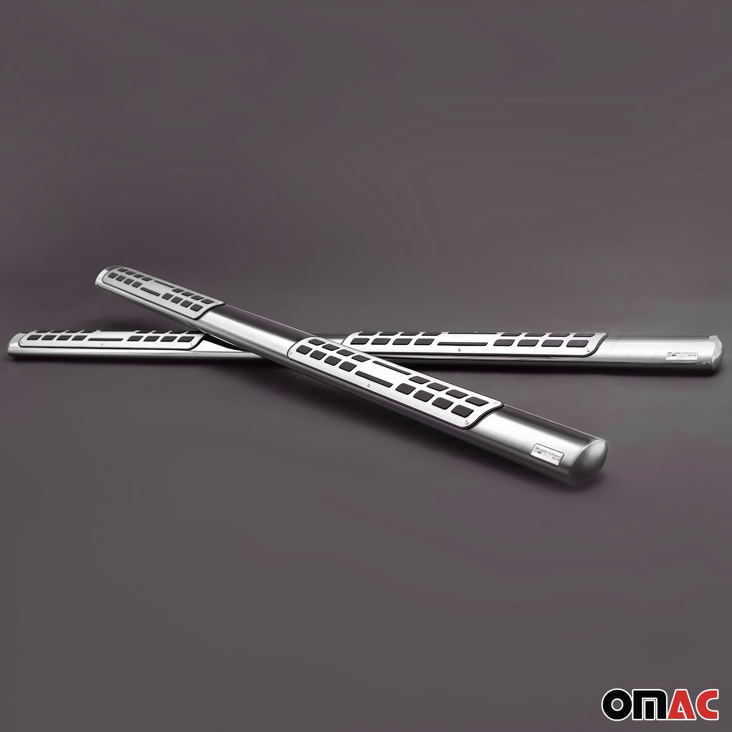 Par de Estribos Barras Laterales para Mercedes X Class 2017-2020 Plata Acero 2x