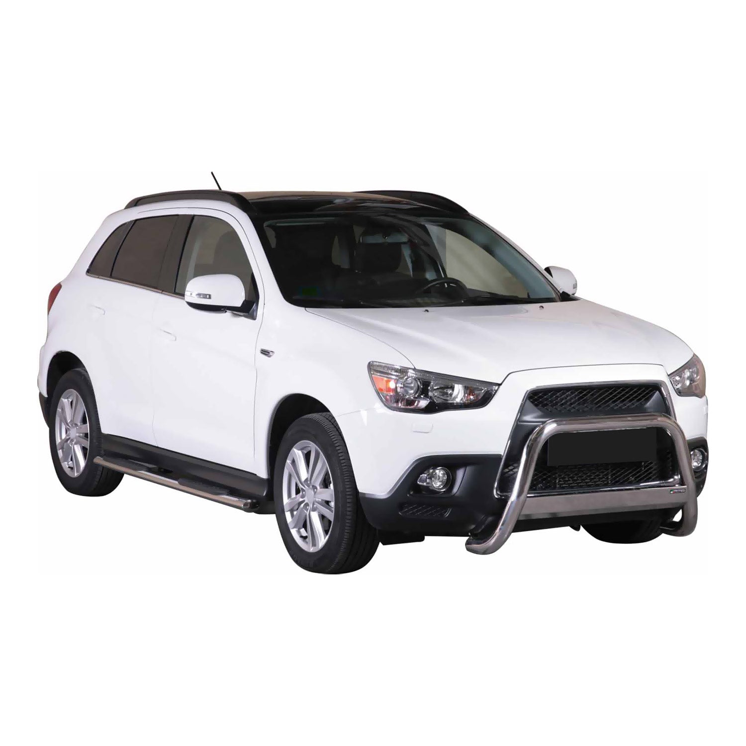 Bull Barra Frontal para Mitsubishi ASX 2010-2012 Plata Brillante Acero 1Pza
